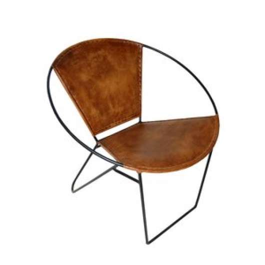 2 st Varberg stol - Metall/läder - Skinnfåtöljer