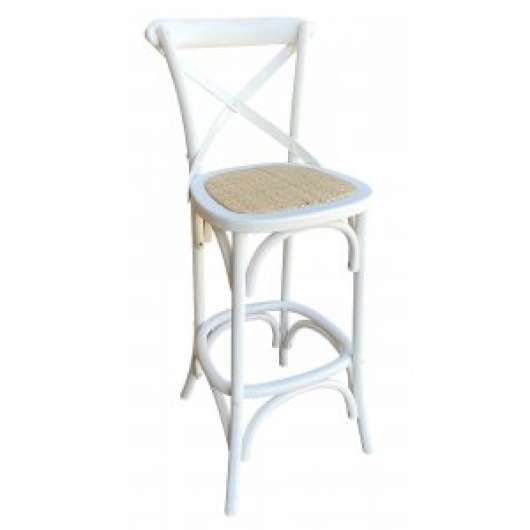 2 st Vintage barstol sitthöjd 72 cm - Rotting / vit