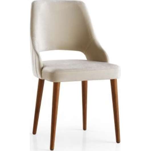 4-pack matstol Azal i Cream/valnöt - Klädda & stoppade stolar