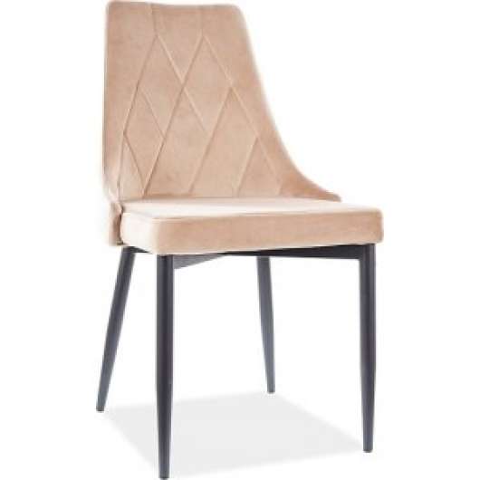 4 st Adyson B matstol - Beige sammet - Klädda & stoppade stolar