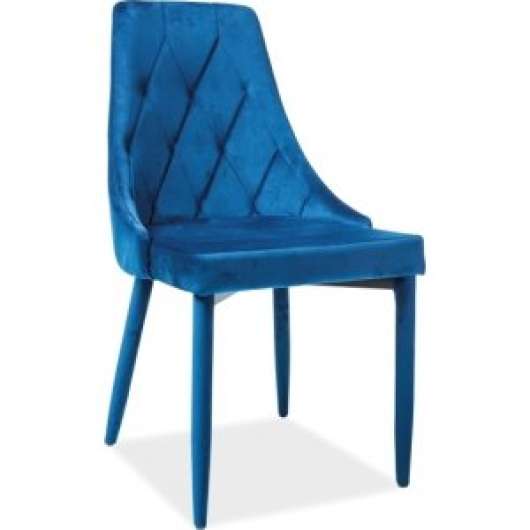 4 st Adyson matstol - Blå sammet - Klädda & stoppade stolar, Matstolar & Köksstolar, Stolar