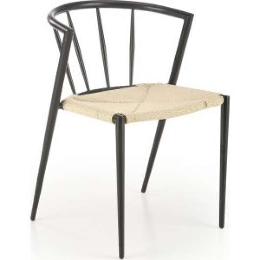 4 st Cadeira 515 stapelbar svart matstol med repsits - Karmstolar