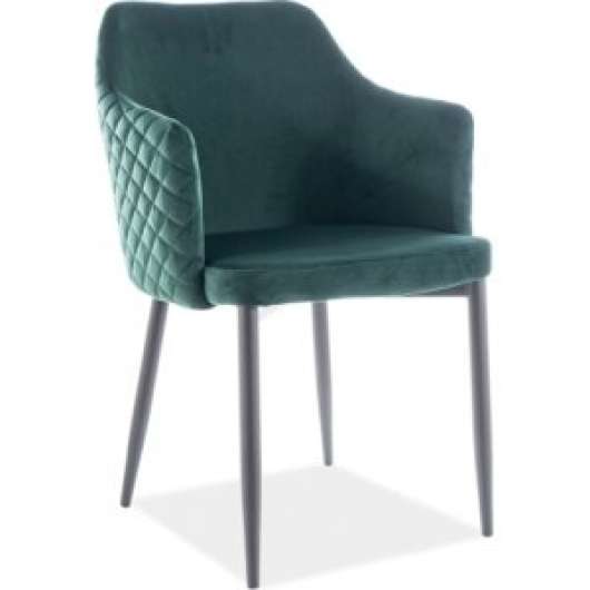 4 st Haylee matstol - Grön sammet - Klädda & stoppade stolar