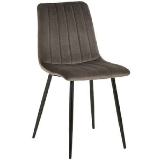 4 st Kayla stol - Grå sammet + Fläckborttagare för möbler - Klädda & stoppade stolar, Matstolar & Köksstolar, Stolar