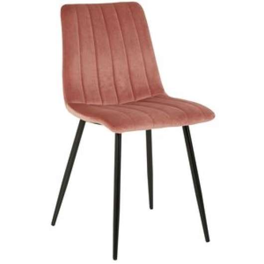 4 st Kayla stol - Rosa sammet - Klädda & stoppade stolar