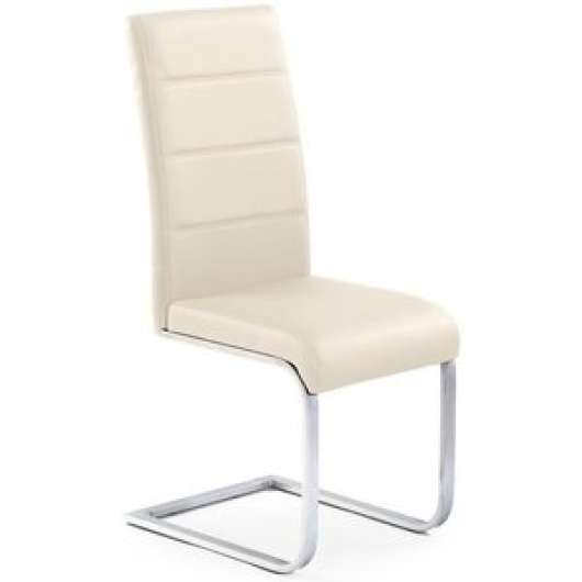 4 st Macy stol - Cream PU/krom - Konstläderklädda stolar