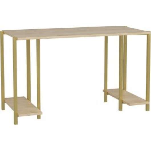 Academy skrivbord 125,2 x 60 cm - Guld/ek - Övriga kontorsbord & skrivbord, Skrivbord, Kontorsmöbler