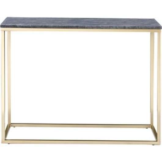 Accent konsolbord 100 - Grå marmor / Mässingsfärgat underrede - Soffbord i marmor, Marmorbord, Bord