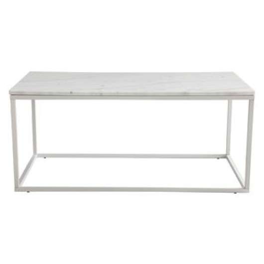 Accent rektangulärt soffbord i marmor 110 cm - Vit marmor - Marmorsoffbord, Marmorbord, Bord