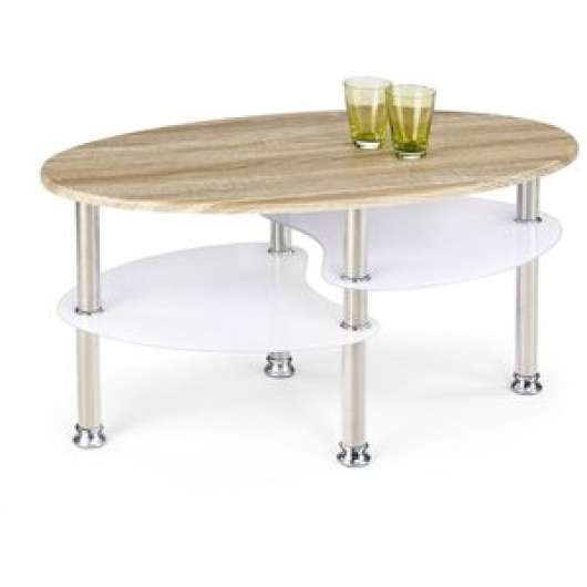 Adiba soffbord 90 x 50 cm /ek + Möbelvårdskit för textilier - Soffbord i trä