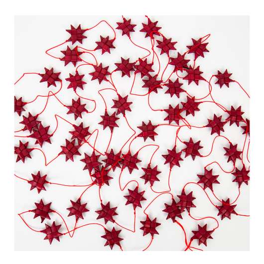 Afroart - Girlang Stars on String 2,5x450 cm Röd