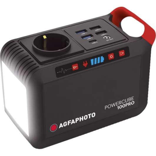 AgfaPhoto - Powercube 100Pro bärbar kraftstation - FRI frakt