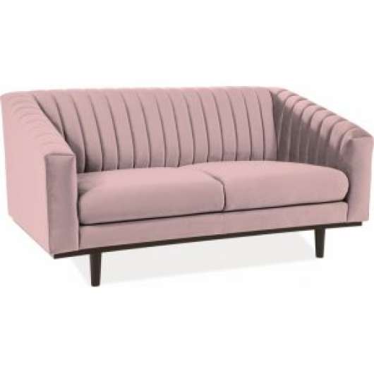 Alden 2-sits soffa - Rosa sammet