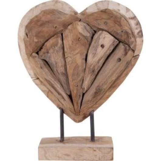 Almada dekoration hjärta - Teak - Statyetter & figuriner, Inredningsdetaljer