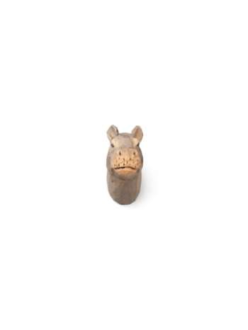 Animal Hand-carved Hook - Hippo