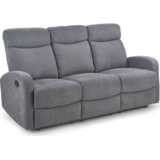 Anslo 3-sits reclinersoffa - Grå - 3-sits soffor, Soffor