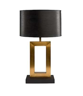 AREZZO table lamp antique brass/black