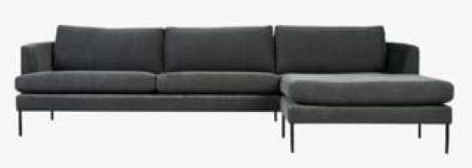 Ava soffa schäslong höger grå