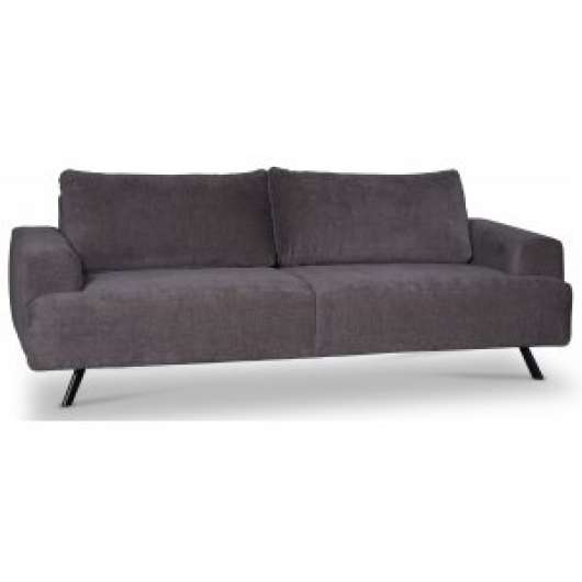 Avondale 3-sits soffa i grå tyg + Möbeltassar