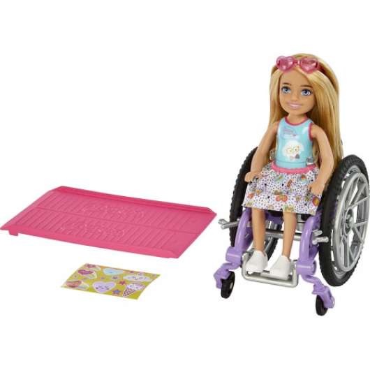 Barbie - Chelsea Rullstol rullstol och docka