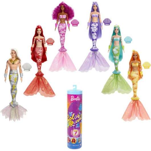 Barbie - Color Reveal Rainbow Mermaid överraskningsdocka