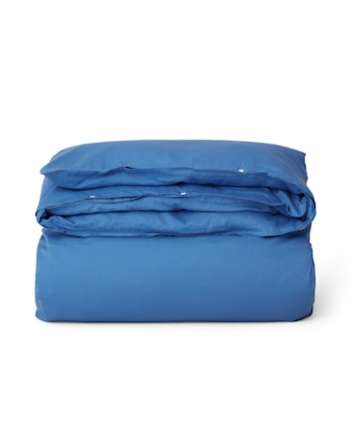 Blue Washed Påslakan 220x220 cm Bomullssatin Blå