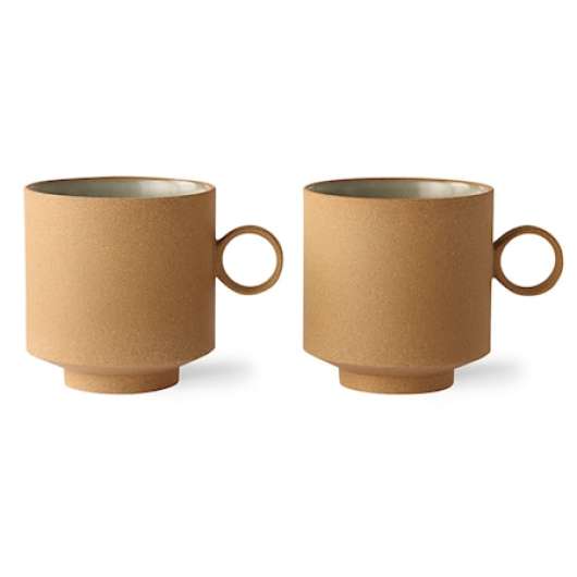 Bold & Basic Ceramics KaffeMugg Ochre 2 st