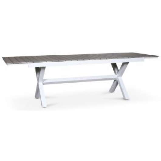 Bologna matbord 200-240 cm - Vit / Grå