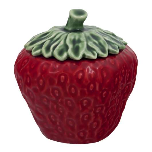 Bordallo Pinheiro - Strawberries Terrin/Skål med lock 0,45 L Röd