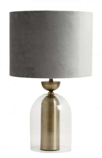 Bordslampa/Lamphållare Glas & Gyllene Metall 39cm
