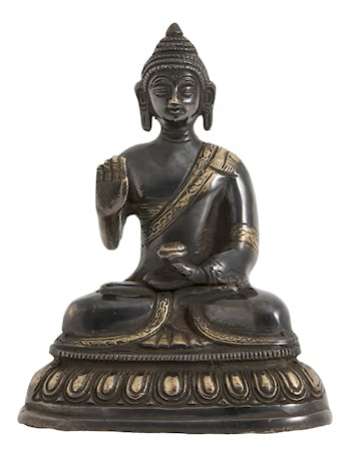 Buddha M 15 cm Svart