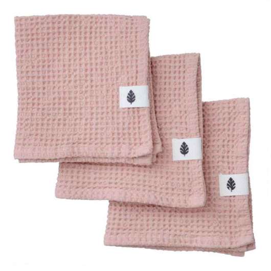 Bungalow - Waffly Diskduk 35x35 cm 3-pack Rosa