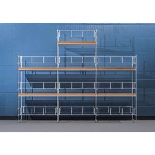 Byggnadsställning HAKI Ram 9x6 m + Gaveltopp - Aluminium