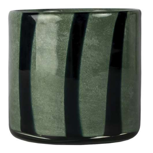 Byon - Calore Ljushållare 10x10 cm Grön/Svart Rand