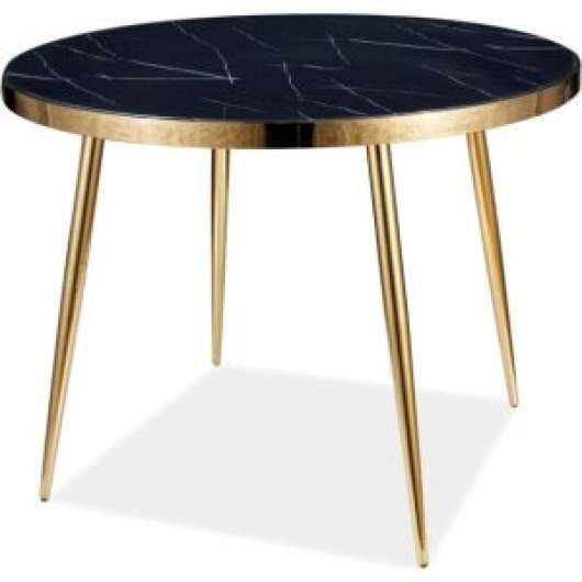 Calvin matbord 100 cm - Svart/guld - Ovala & Runda bord, Matbord, Bord
