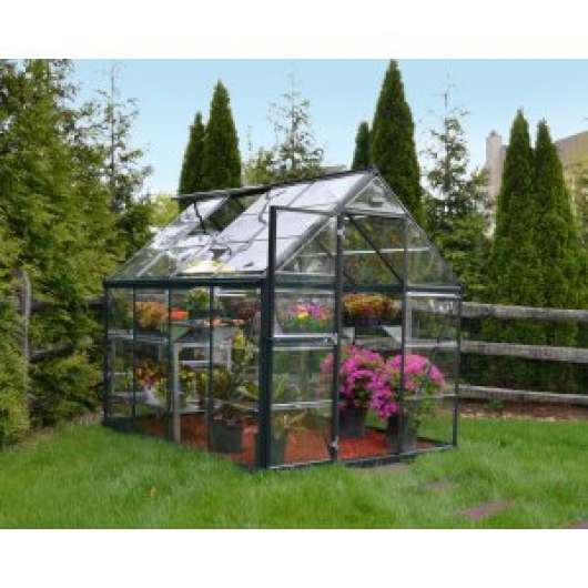 Canopia Harmony Växthus i Polykarbonat 4,6 m² - Mörkgrå/klarglas