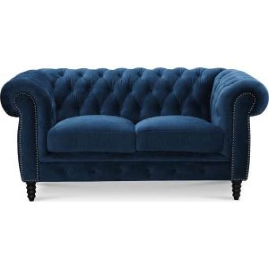 Chesterfield Cambridge 2-sits soffa - Blå sammet