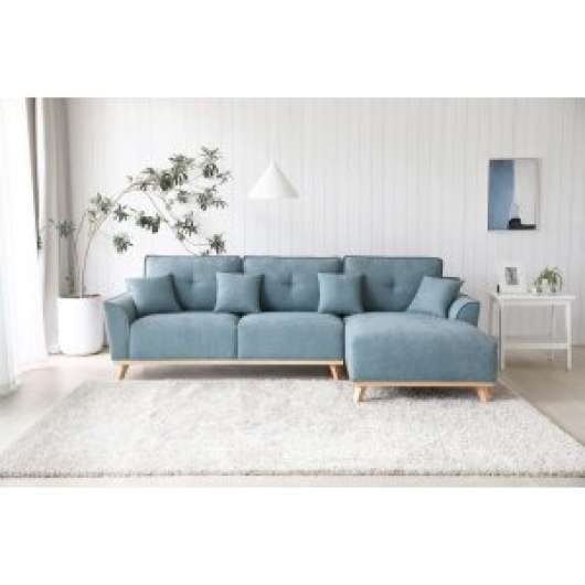 Classic divansoffa - Ljusblå + Fläckborttagare för möbler - Soffor med divan