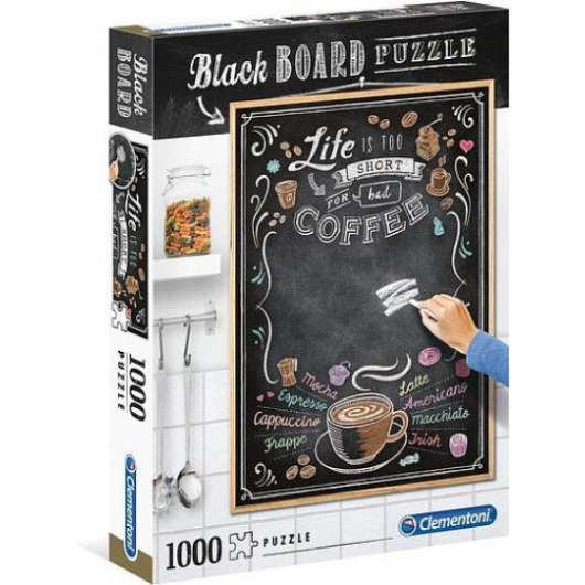Clementoni - Blackboard Coffee pussel. 1000 bitar