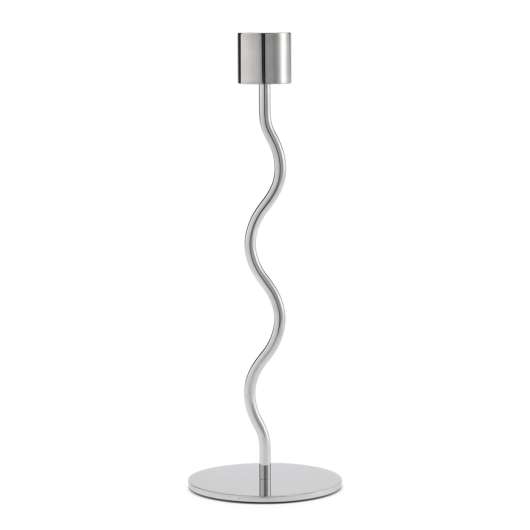 Cooee - Curved Ljusstake 23 cm Silver