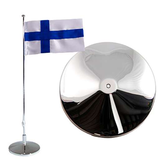Dacapo Silver - Flaggstång Finsk Flagga 42 cm