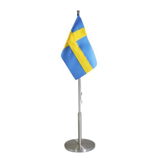 Dacapo Silver - Flaggstång med Svensk Flagga Rotsfritt Stål 40 cm