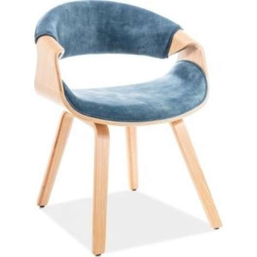 Dakota matstol - Blå sammet - Klädda & stoppade stolar, Matstolar & Köksstolar, Stolar