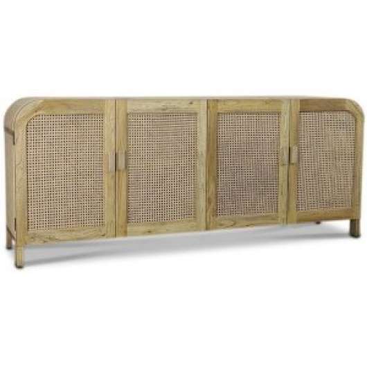 Decimus sideboard i rotting med 4 dörrar + Möbelvårdskit för textilier - Skänkar & Sideboards