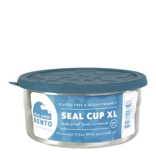 ECOlunchbox - Seal Cup Rund burk XL 15,5 cm Blå