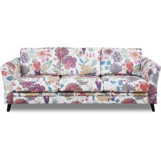 Ekerö 3-sits blommig soffa - Eden Parrot White/Purple - 3-sits soffor