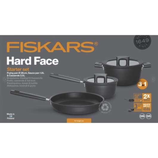 Fiskars - Hard Face starter set - snabb leverans