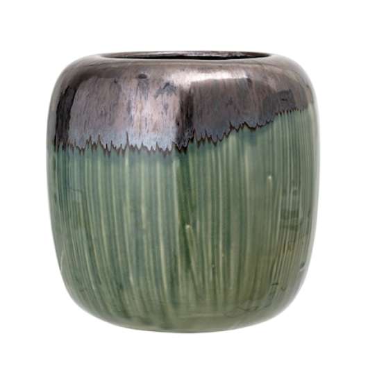 Flowerpot, Green, Stoneware