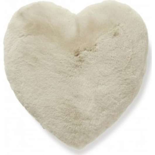 Fluffy hjärtformad prydnadskudde Beige - 45 x 45 cm