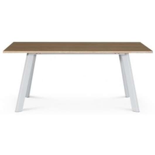 Freddy avlångt matbord i whitewash med vita metallben - 170x90 cm - Övriga matbord